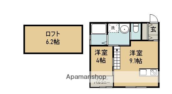 アヴァンツァーレ(1LDK/2階)の間取り写真