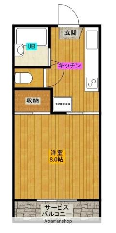 エステートアカデミー(1K/1階)の間取り写真