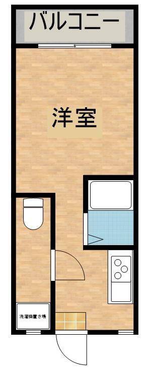 第5永吉ビル清水ハイツ(1K/4階)の間取り写真