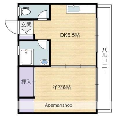 ベルクレスト本郷(1DK/3階)の間取り写真