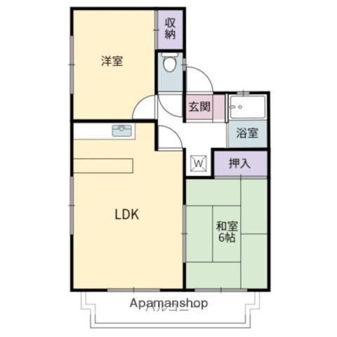 OGATAビル(2LDK/3階)の間取り写真
