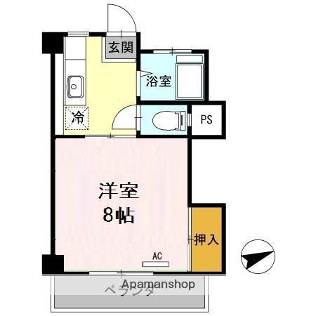 コーポ池内(1K/4階)の間取り写真