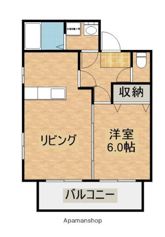 ヴィレッジ本郷(1LDK/1階)の間取り写真