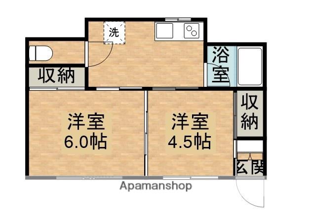 ころんハウス(2K/2階)の間取り写真