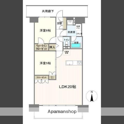 レーベン宮崎ONE TOWER(2LDK/14階)の間取り写真
