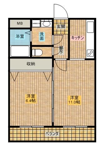 TRUSTYⅢ(1LDK/3階)の間取り写真