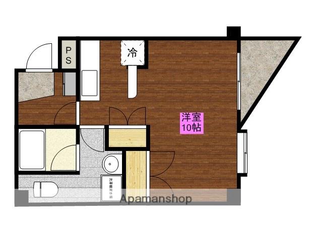 コリドール中津瀬(ワンルーム/3階)の間取り写真