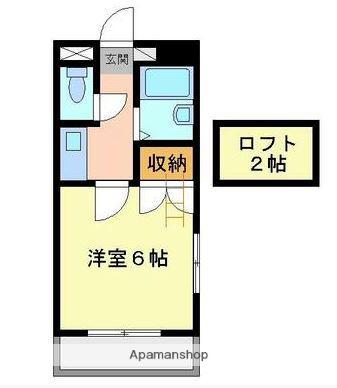 クレール宮崎(1K/1階)の間取り写真