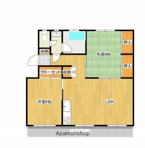 第1吉原マンション(2LDK/4階)の間取り写真