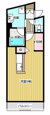 ベアレント(ワンルーム/4階)の間取り写真