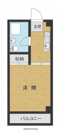 第五渡辺ビル(1K/4階)の間取り写真