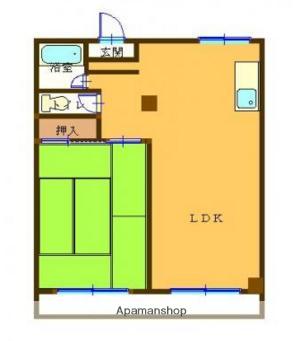 MOANA LEA末広 (1LDK/7階)の間取り写真