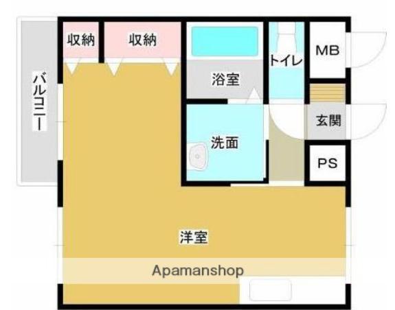 Y.Kビレッジ恒久(ワンルーム/2階)の間取り写真