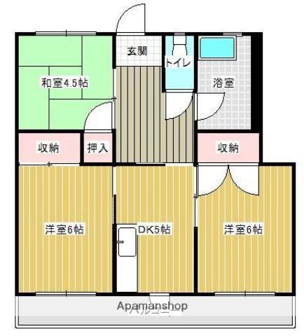 高橋マンション(3DK/3階)の間取り写真