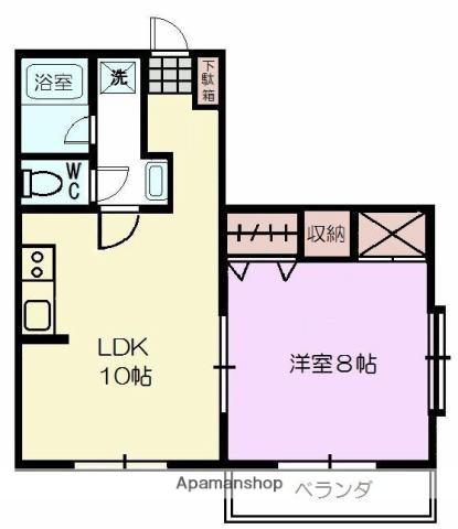 リバーシティ学園都市(1LDK/4階)の間取り写真