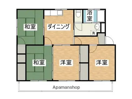 第1鄕橋マンション(4DK/4階)の間取り写真