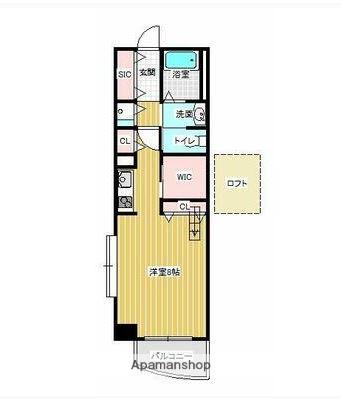 R1・N(1K/2階)の間取り写真