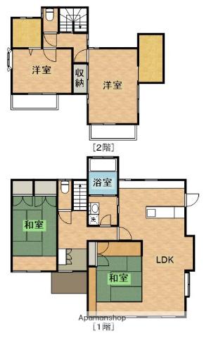 日豊本線 南宮崎駅 徒歩30分 2階建 築36年(4SLDK)の間取り写真