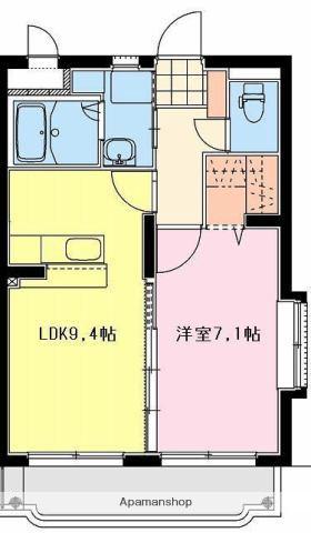 アミリアコート(1LDK/1階)の間取り写真