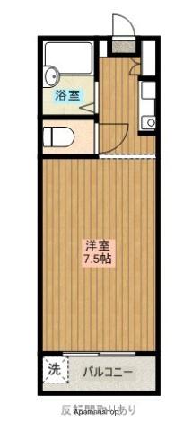 スカイコート宮崎(1K/1階)の間取り写真