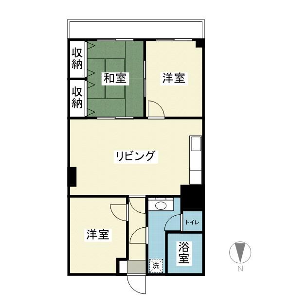 第一マンション太陽(3LDK/2階)の間取り写真