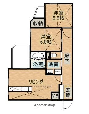 ALTE MEISTER 黒迫通(2LDK/5階)の間取り写真