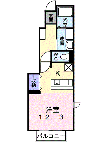 BELLE ANGE(1K/1階)の間取り写真