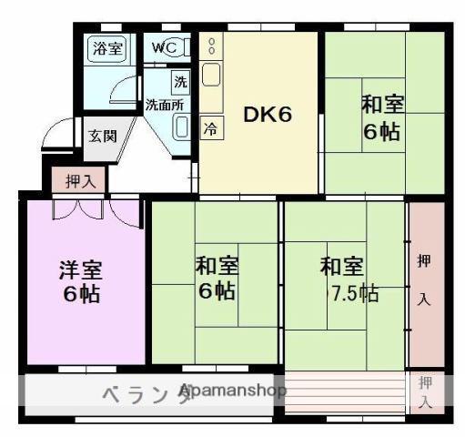 MEハイツ(4DK/3階)の間取り写真