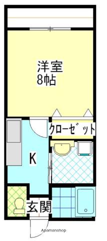 セジュールK(1K/1階)の間取り写真