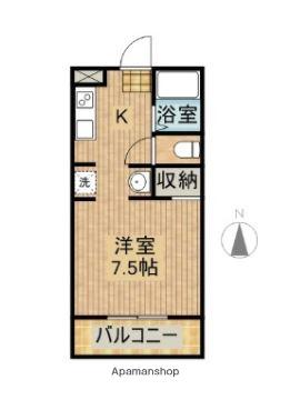 鈴木グリーンハイツB(1K/3階)の間取り写真