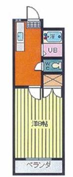 落合ビル2(1K/3階)の間取り写真