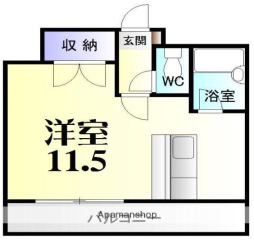 シーラカンス(ワンルーム/7階)の間取り写真