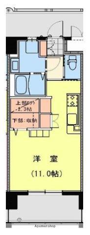 CALIFORNIA APT(ワンルーム/6階)の間取り写真