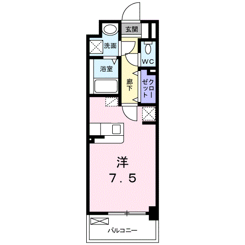 オリージャ ビルディング(1K/4階)の間取り写真