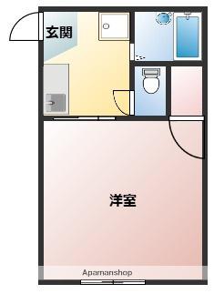 エクセル加納2(1K/1階)の間取り写真