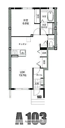 PREMOS(1LDK/1階)の間取り写真