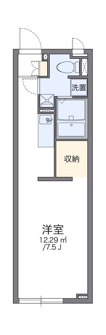 アルク笹原Ⅱ(ワンルーム/2階)の間取り写真