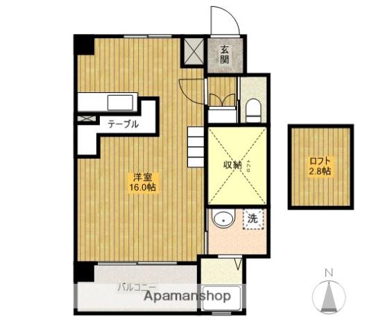 ALTE イースト TOWER(ワンルーム/7階)の間取り写真