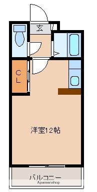 コンドミニアム肇(ワンルーム/3階)の間取り写真