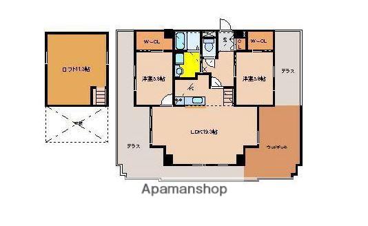 ALTE MEISTER NAKATUSE(2LDK/6階)の間取り写真