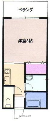 オーブⅢ(1K/2階)の間取り写真