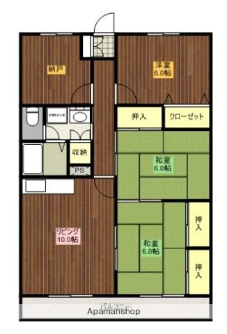 ルミエール吉村(3SLDK/2階)の間取り写真