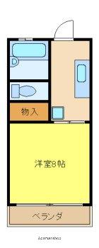 ヴィラ88(1DK/1階)の間取り写真