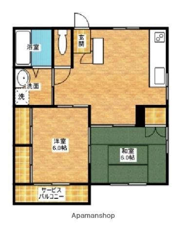 天満コーポ(2LDK/1階)の間取り写真