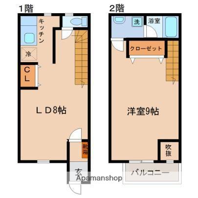 BEANS HOUSE(1LDK/1階)の間取り写真