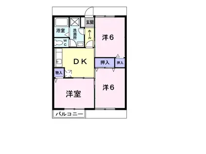 ファミールメゾン吉村B(3DK/2階)の間取り写真