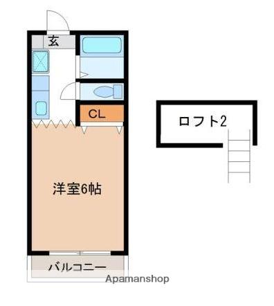 A-STEP祇園(1K/1階)の間取り写真