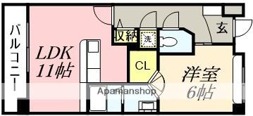 EXESS CITY(1LDK/6階)の間取り写真