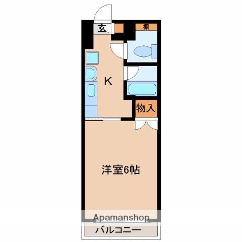 プチメゾン鶴島(1K/3階)の間取り写真