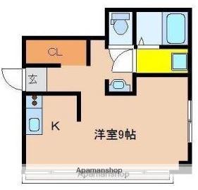 ダイナーズ鶴島(ワンルーム/3階)の間取り写真